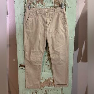 Women’s khaki tan vans cropped ankle pants size  5 Preloved good condition